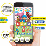 Pocoyo, inteligent invitation, interactive invitation, PDF