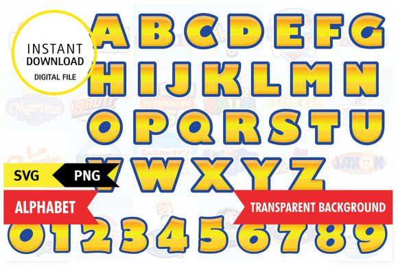Sonic alphabet, SVG, PNG files