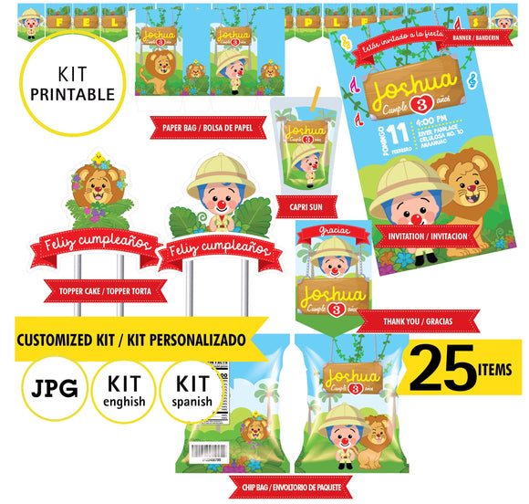 Plim plim safari, Printable kit