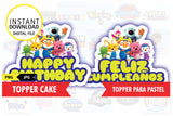 Pororo, printable topper cake