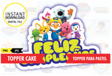 Pororo, printable topper cake