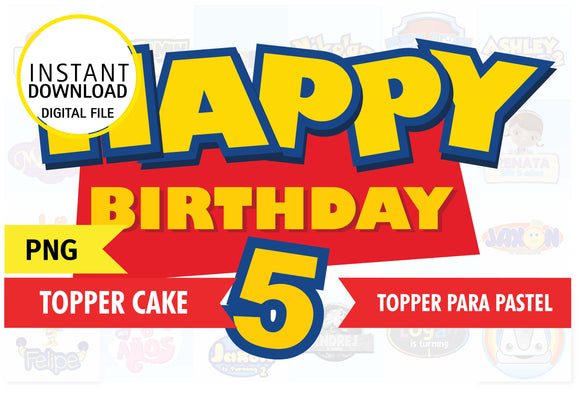 Toy story, printable topper cake