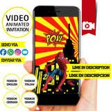 Spiderman, animated video invitation