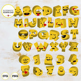 Emoji 3D alphabet
