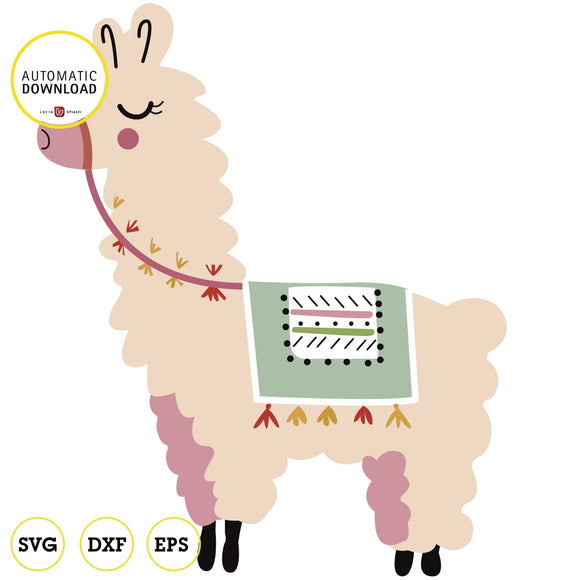 Llama dibujo, Llama imprimible, Alpaca, Alpaca dibujo, Dibujo de llama, silueta corte Cricut cortar archivos, archivos, SVG, DXF, EPS