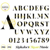 Musical notes alphabet
