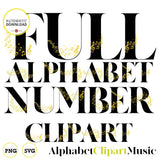 Musical notes alphabet