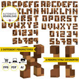 Minecraft 3D Alphabet