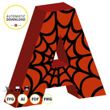 Spiderman alphabet, clipart 3d