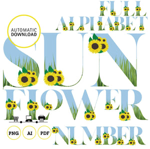 Sunflower alphabet