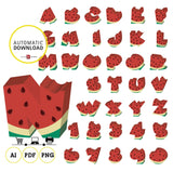 Watermelon 3D alphabet