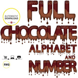 Chocolate melted alphabet
