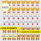 Puppy dogs alphabet