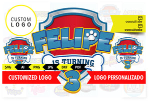 Paw patrol, Personalized logo