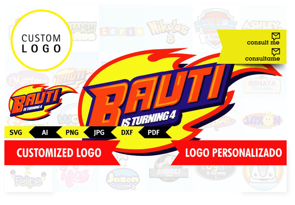 Blaze and the monster machines, Personalized logo