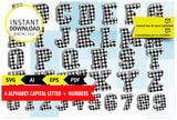 Buffalo checkered fabric alphabet