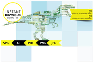 Dinosaurio, composición tipográfica de dinosaurio, mundo jurásico, t-rex, triceratop, svg, ai, pdf vector, archivo para cricut, png, jpg