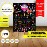 Vera y el reino arcoiris, cartel de pizarra, logotipo personalizado, pizarra imprimible, 16 X 20 pulgadas JPG, datos personalizados