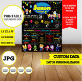 Pororo, cartel de pizarra, logotipo personalizado, pizarra imprimible, 16 X 20 pulgadas JPG, datos personalizados