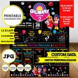 Vera y el reino arcoiris, cartel de pizarra, logotipo personalizado, pizarra imprimible, 16 X 20 pulgadas JPG, datos personalizados