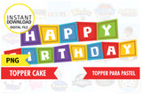 Pocoyo, printable topper cake