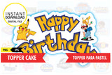 Pokemon, printable topper cake