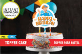 Blippi, printable topper cake